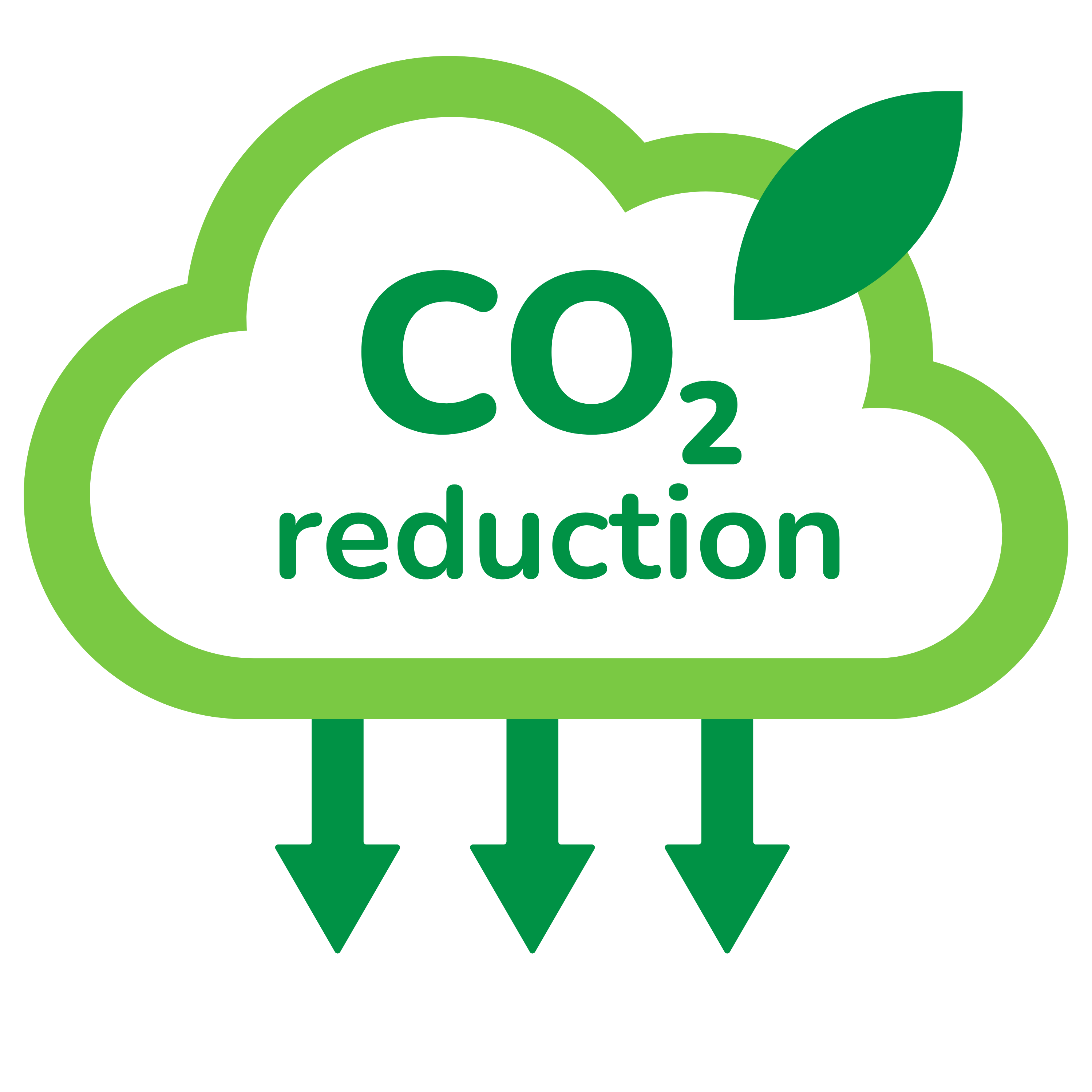 Icono de reducción de carbono